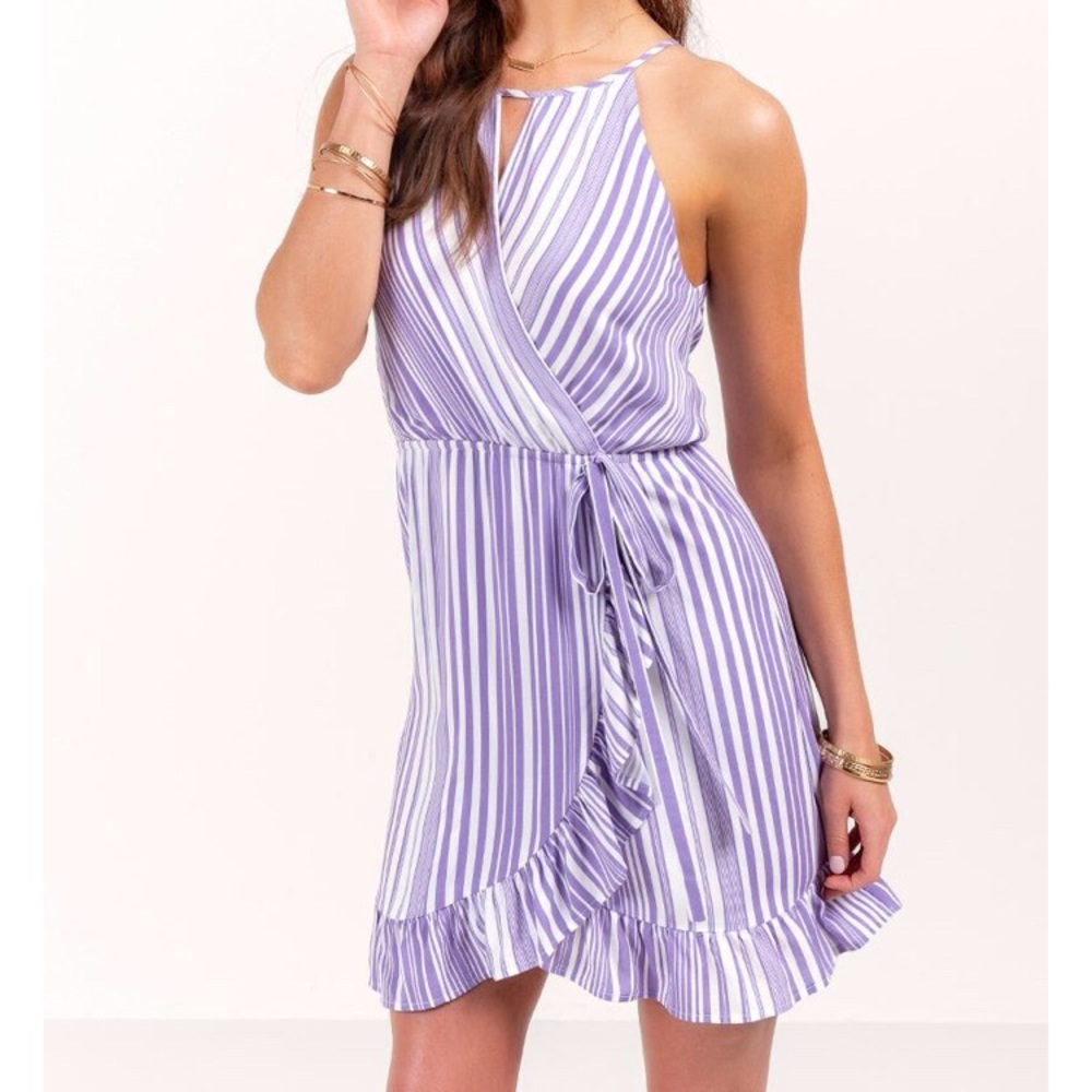 Francesca’s Purple Stripe sundress S
